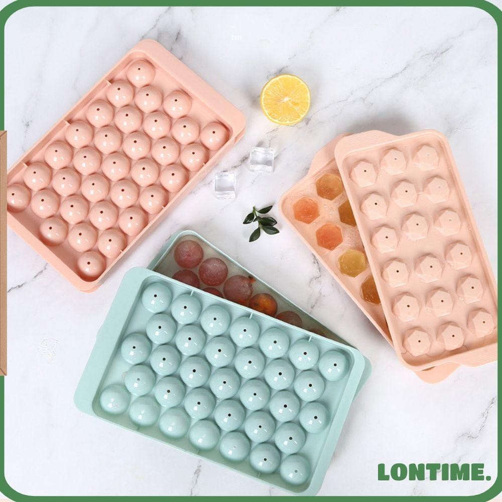 Lontime Ice Cube Khuôn DIY Có Nắp Thanh Dụng Cụ Nhà Bếp Tròn Bóng Khuô