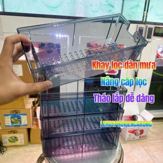 Khay lọc dàn mưa mica nâng cấp lắp ghép làm lọc dành cho bể cá
