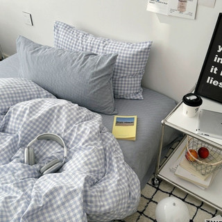 Bộ chăn ga gối REE Bedding Cotton TC CTC268 caro kẻ Gingham đủ size giường nệm
