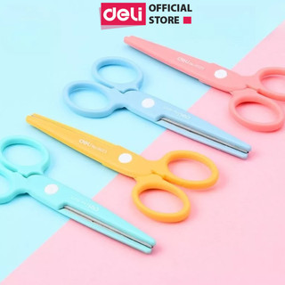 Kéo thủ công học sinh Deli, kéo mini tiện lợi, an toàn, màu sắc dễ thương