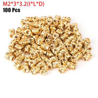 【Instock】Copper Threaded Threaded Insert Accessories Knurled M2 Nut Thread 100PCS