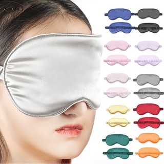 Mặt nạ mắt lụa giả hai mặt thoáng khí khi ngủ chặn ánh sáng Miếng che mắt ngủ nhiều màu Du lịch Ngủ trưa Tấm che mắt mềm