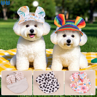 Mũ thú cưng có lỗ tai Bóng chày có thể điều chỉnh cho chó nhỏ vừa Thuốc nhuộm mùa hè Mèo Mũ chống nắng cho thú cưng Mũ ngoài trời Cung cấp