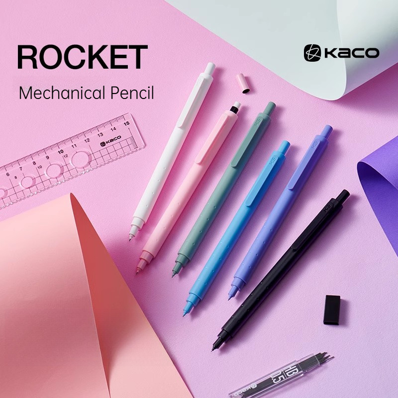 Bút chì cơ khí KACO Rocket Fresh Press Type 0.5mm Bút chì tự động HB chì