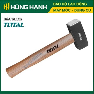 Búa tạ cán gỗ Total THTW721000 đầu búa rèn thả nặng 1000g chất liệu thép carbon 45C cứng cáp bền - Trang bị toàn diện