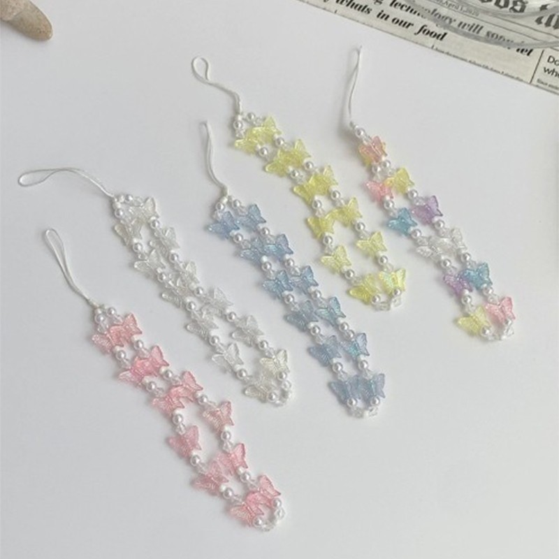 Pha lê Bướm Điện thoại Vòng đeo điện thoại Dây buộc Airpods Dây buộc Chìa khóa Dây buộc Điện thoại Trang trí Ngăn-BA | BigBuy360 - bigbuy360.vn