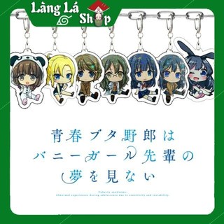 Móc khoá Mica anime manga Seishun Buta Yarou wa Bunny Girl Senpai no Yume wo - Nhựa Cứng Acrylic In 2 mặt sắc nét