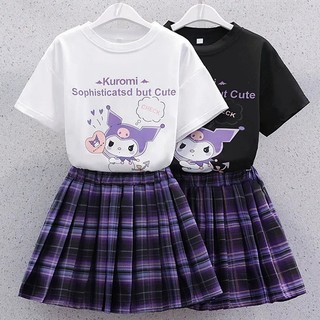 💕Bé Gái Preppy Phong Cách Áo Thun Váy Ngắn Phù Hợp Với Mùa Hè Phong Cách Mới Bé Gái JK Phù Hợp Với Quần Áo Trẻ Em Quần Áo Thời Trang Xếp Ly Váy 💕