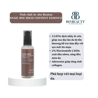 Tinh Chất Phục Hồi Da, Giúp Da Săn Chắc Chiết Xuất Ốc Sên Benton Snail Bee High Content Essence