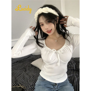 Lucidy áo phông áo thun nữ croptop baby tee Trendy hàn quốc thời trang Thể thao WTX2420BX8 9Z240227