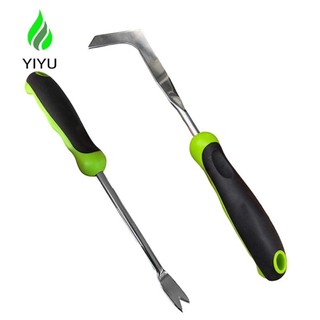 YIYU Dụng cụ làm cỏ vết nứt hình chữ L, Dụng cụ làm cỏ có tay cầm dài bằng thép không gỉ, Dụng cụ vườn cầm tay bền bỉ làm cỏ ngoài trời