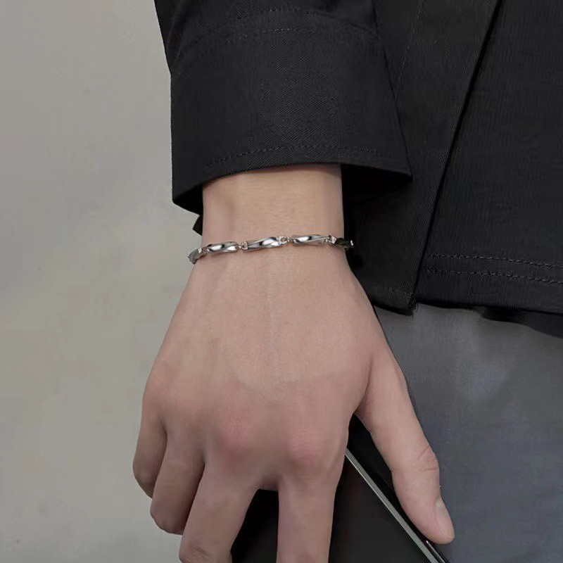 Vòng tay bạc kim cương Mobius