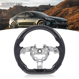 Hurricane Thay thế vô lăng bằng sợi carbon đục lỗ da đáy phẳng cho Kia Stinger 2018 đến 2023