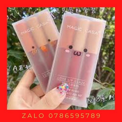 Set 3 Cây Son Kem Lì MAGIC CASA Fluffy Lip Glaze