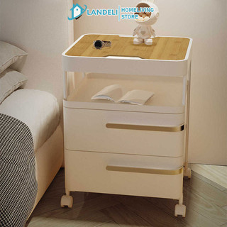Kệ đầu giường tối giản hiện đại nhiều tầng Landeli Home, tủ lưu trữ di động đầu giường