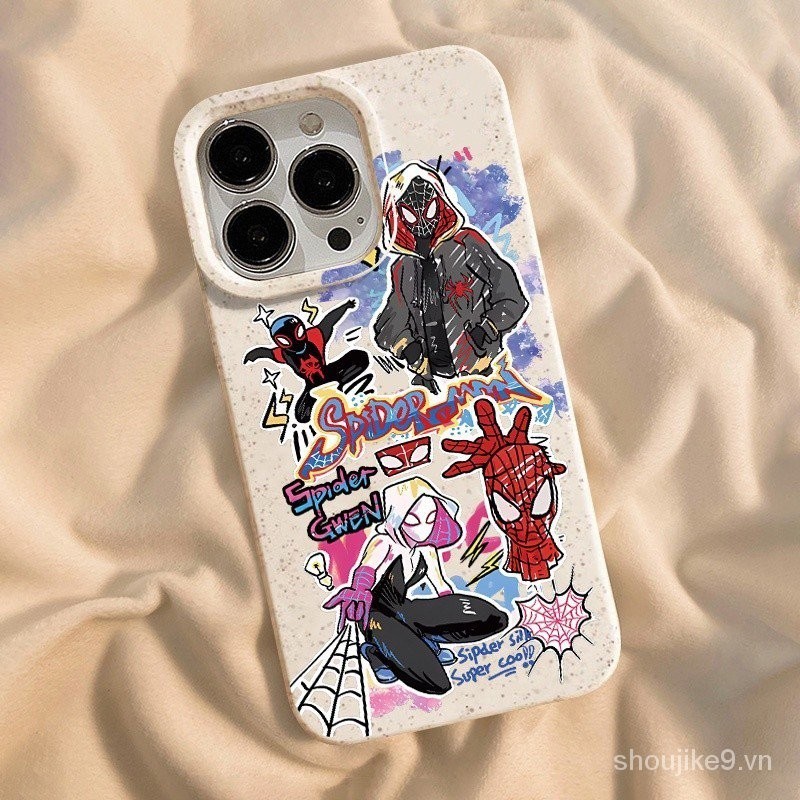 Vỏ lúa mì Black Spider-Man cho vỏ Apple15phone14promax / 13 / 11 / xs / xriphone1apple12phone case11