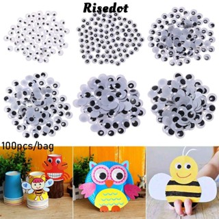  Risedot 100 Cái   túi Lắc lư Di Chuyển Mắt Handmade Thú Nhồi Bông Phần Đồ Chơi Trẻ Em Sang Trọng Gấu Trúc Mắt 