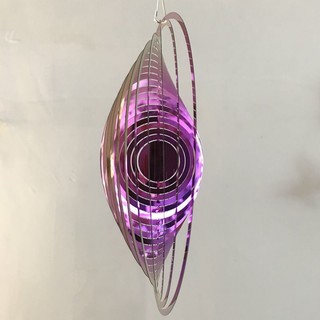 Chuông gió Mandala Chuông gió tưởng tượng Chuông gió sáng tạo Độc đáo Chuông gió tròn Gương Chuông gió Kim loại Chuông gió xoay 3D Chuông gió