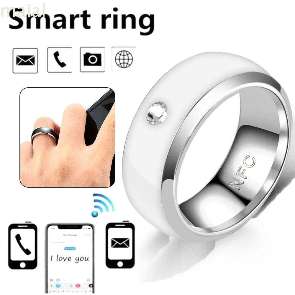 Nhẫn thông minh MAIAL NFC, Nhẫn kỹ thuật số kết nối ngón tay bằng thép không gỉ, Nhẫn đeo ngón tay đ