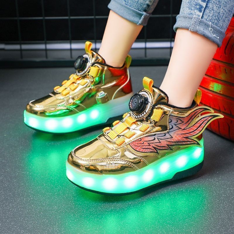 Heelys Giày trượt patin trẻ em nổi bật trên internet mới 2023 cho bé trai Giày thể thao nữ phát sáng