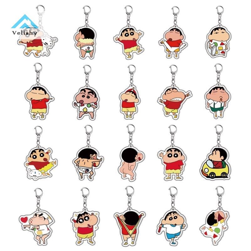 Velishy Móc Khóa Hình Cậu Bé Bút Chì shin-chan Bằng acrylic Dễ Thương