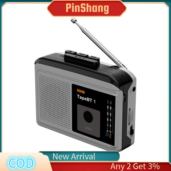 Pinshang Tape Player Cassette Machine Am Fm Radio Tích Hợp Loa Retro Tape Player Pin / usb Charing Powered