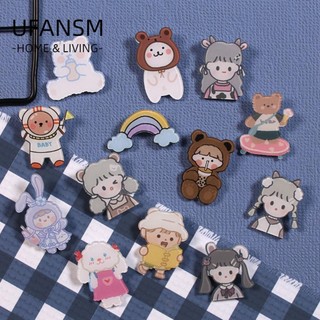 UFANSM cài áo bằng acrylic hình dáng dễ thương cho nam nữ