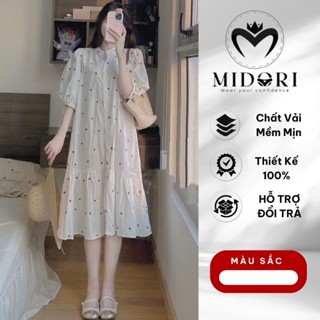 Đầm bầu, Váy suông bầu dáng dài hoa nhí Bigsize chất vải mát mặc mùa hè đi chơi biển thời trang