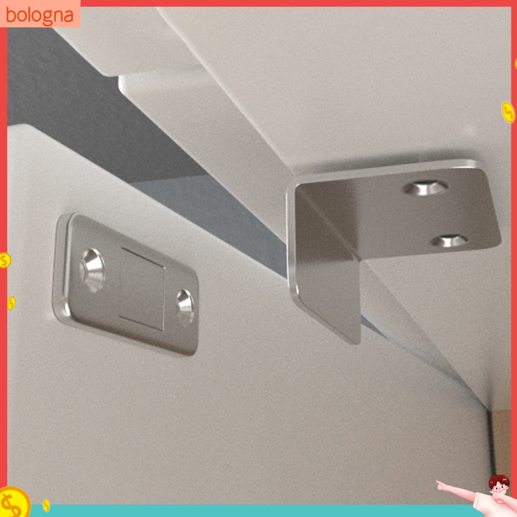 {bologna} Tủ Hộ Gia Đình Bắt Siêu Mỏng Không Đục Lỗ Tuổi Thọ Dài Nút Chặn Cửa Nam Châm Vô Hình Cho T