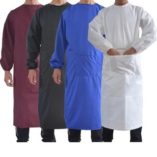 Áo khoác phòng thí nghiệm Áo khoác chống nước dài tay chống dầu mỡ Đồng phục chà cho người phụ nữ