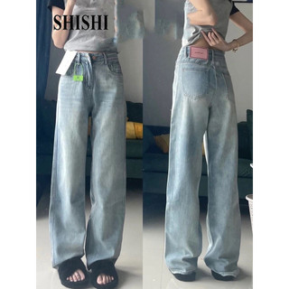 SHISHI quần ống rộng quần nữ jean Fashion Cổ điển Đơn giản Xu hướng WNK24405DW 15Z240407