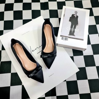 Giày Bít Mũi Nơ Gót Thấp 40 41 42 43