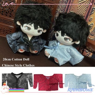 Rainbow quần áo thời trang phù hợp, quần áo cổ búp bê tự làm thời trang, đồ chơi búp bê phong cách trung quốc quần áo búp bê tự làm búp bê bông 20cm