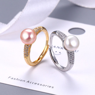  Nhẫn ngọc trai nước ngọt tự nhiên có nhẫn cá tính thời trang vi mô 