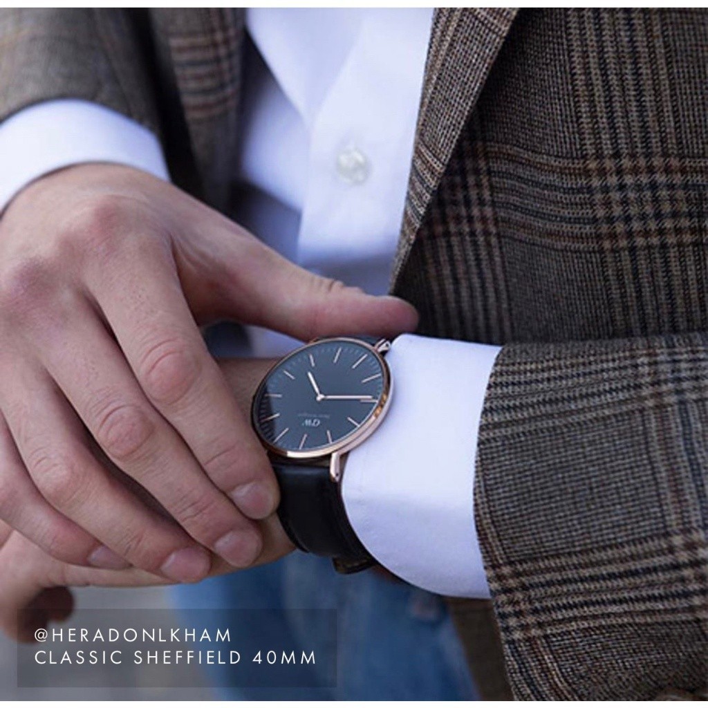[Tặng Kèm Hộp Nơ] Đồng Hồ Nam Nữ  Classic Sheffield Rose Gold Black 36mm & 40mm D_W Chính Hãng | BigBuy360 - bigbuy360.vn