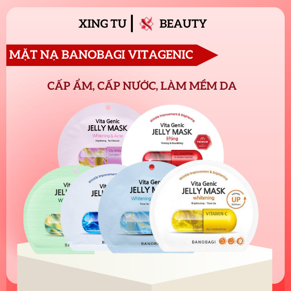 Mặt nạ Banobagi Vita Genic Jelly Mask 30ML mặt nạ Banobagi SUPER Collagen lẻ dưỡng sáng cấp ẩm cho d