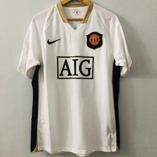06 07 Áo bóng đá trắng sân khách cổ điển Manchester United, áo bóng đá phiên bản Thái Lan chất lượng cao, tùy chỉnh áo thun