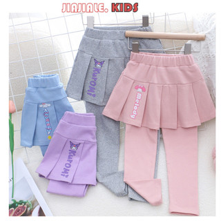 Quần váy Cotton Sanrio nữ, hai mảnh giả, quần legging Melody Kuromi Cinnamoroll