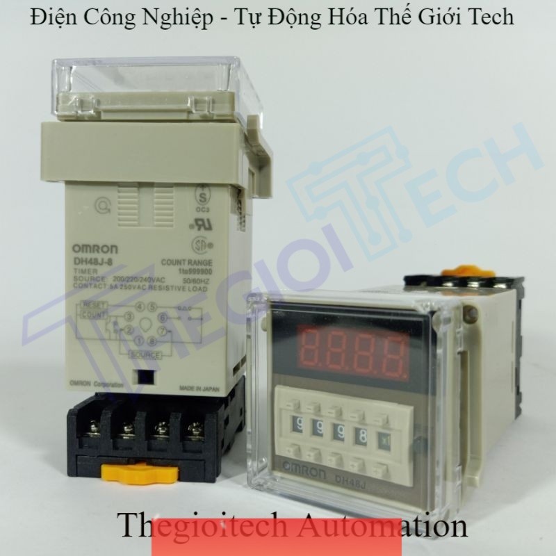 Bộ Đếm Sản Phẩm DH48J Counter Điện Tử DH48J-A(11) DH48J-8A DH48J-8 Giá Rẻ kèm đế 8 chân, Điện áp 12V
