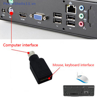 PeaceShells USB To PS2 Adapter Cable Round Head Mouse And Keyboard Interface Converter VN