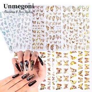 Unmegoni Dán Móng Tay Hình Bướm 3D Nhiều Màu Dễ Thương|Bộ Dụng Cụ Làm Móng Nghệ Thuật