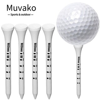 Muvako 100 chiếc trắng sọc golf tee, gỗ 69 / 83 mm golf gỗ tee, golf training aid cân kỹ thuật số đế golf phụ kiện golf