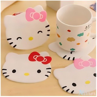 ♕ Sanrio Kawaii Hello Kitty Cartoon Coaster Cup Thảm cách nhiệt Thảm lót ly hình mèo màu hồng dễ thương Phụ kiện Anime Trang trí phòng