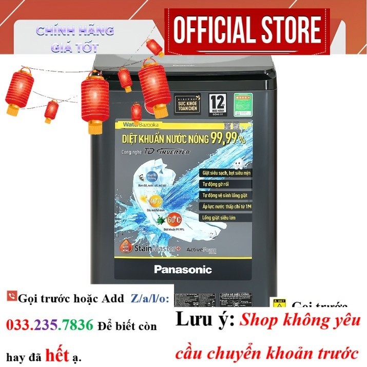 |New| Máy Giặt Panasonic Inverter 9.5 Kg NA-FD95V1BRV