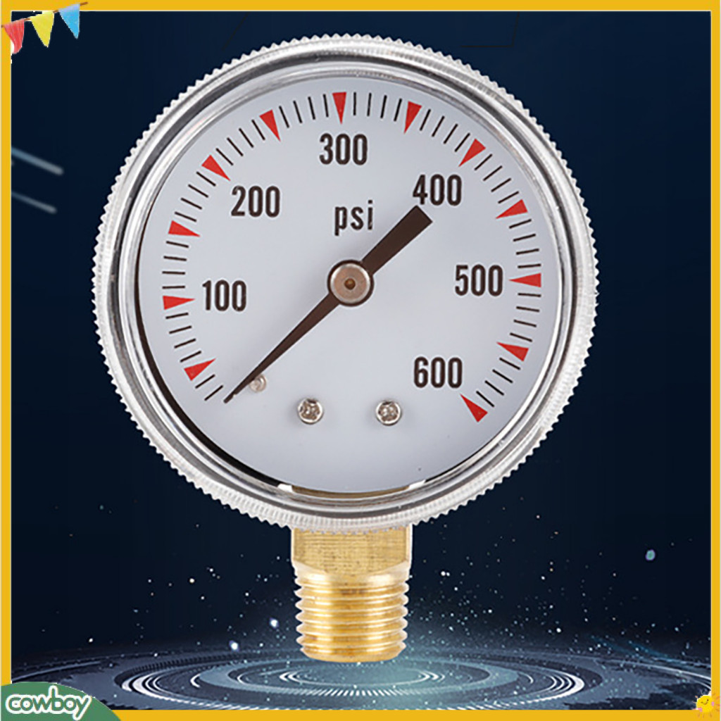 Cao bồi| Đồng hồ đo áp suất thủy lực Y50 Chính xác đa năng 1 / 4NPT 600PSI Đồng hồ đo áp suất nước không khí dầu cứng cho bình xăng