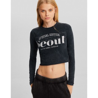 Áo thun croptop BERSHKA authentic