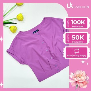 Áo Sơ Mi Vai Chờm Cổ Thiền UK Fashion, Kiểu Dáng Trẻ Trung, Chất Liệu Cao Cấp, Siêu Mềm Mịn UKSM2306033