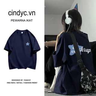 Áo thun ngắn tay đa năng in hình ngôi sao cỡ lớn thông thường