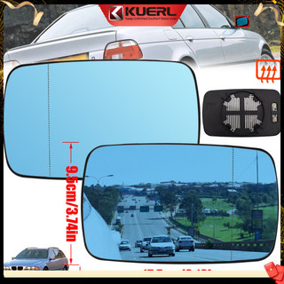 Kuerl 1 cặp gương chiếu hậu kính có tấm lưng nhiệt lái xe trái & hành khách phải tương thích cho 3 series e46
