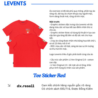 [Dọn Kho Giá Gốc 390] Áo Thun Levents Sticker Oversize Tee